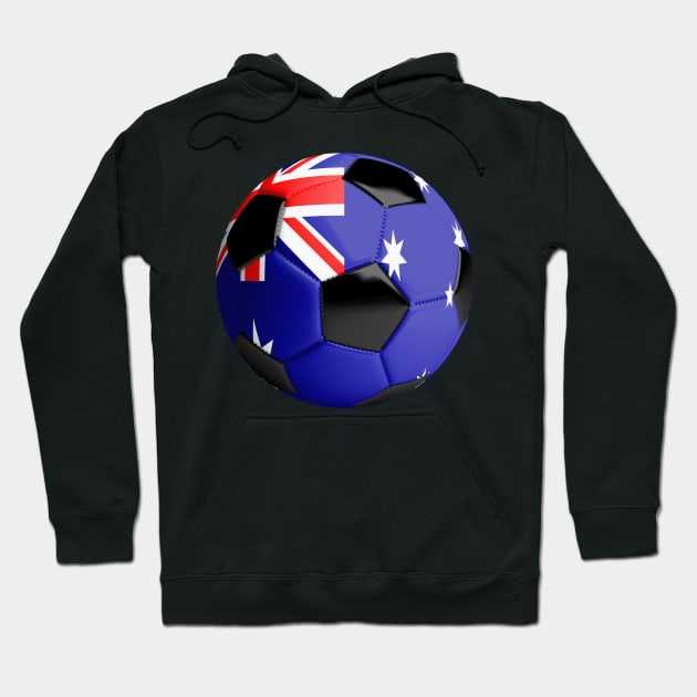 Australia Flag Soccer Ball Hoodie by reapolo